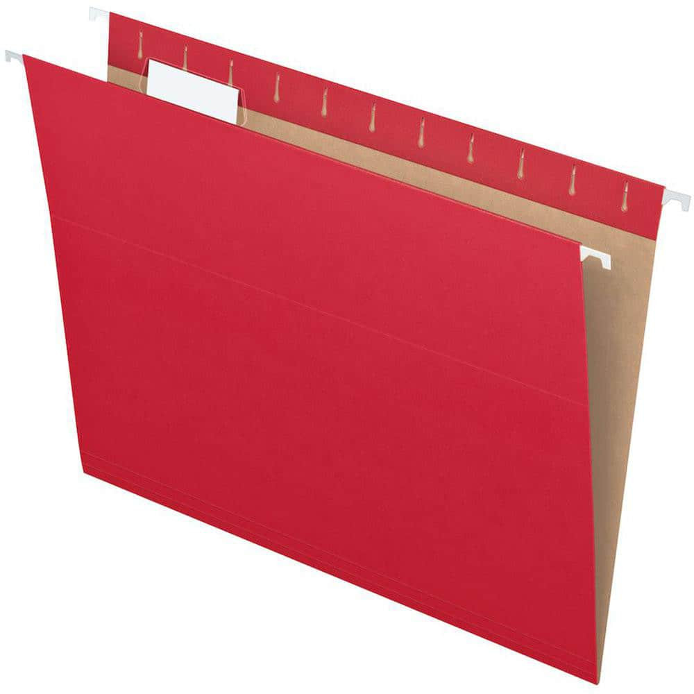 Pendaflex PFX81608 Hanging File Folder: Letter, Red, 25/Pack