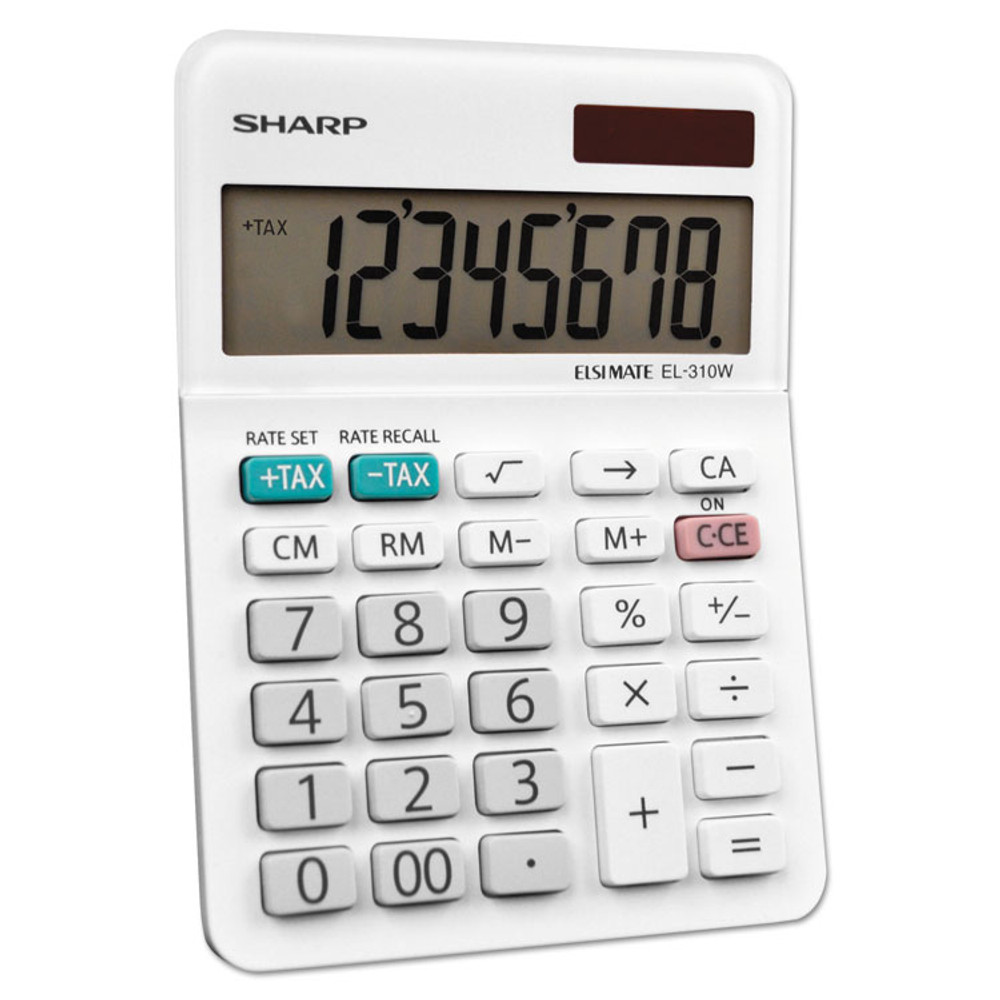 SHARP TONER EL310WB EL-310WB Mini Desktop Calculator, 8-Digit LCD