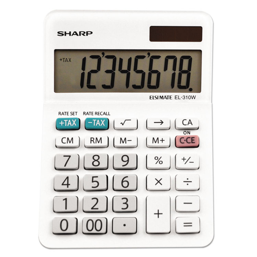 SHARP TONER EL310WB EL-310WB Mini Desktop Calculator, 8-Digit LCD