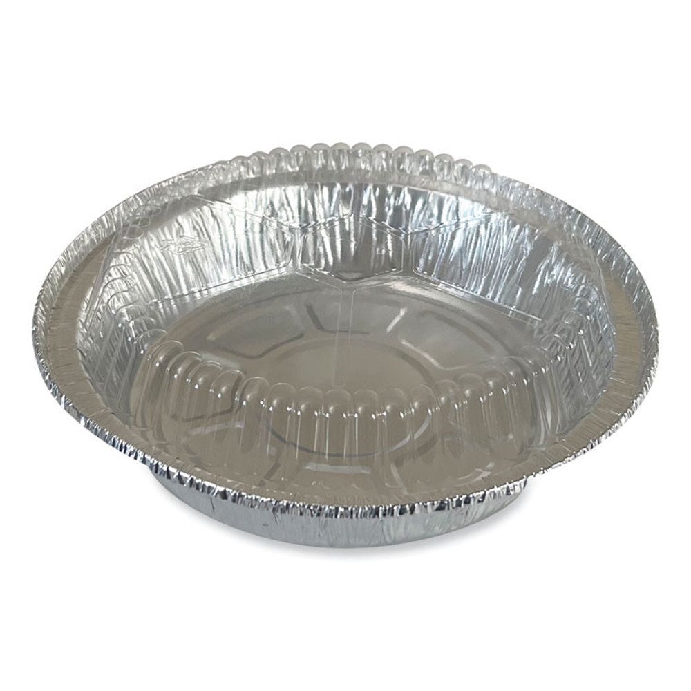 BOARDWALK ROUND7FLID Round Aluminum To-Go Container Lids, Flat Lid, 7" Diameter, Silver, Paper, 500/Carton