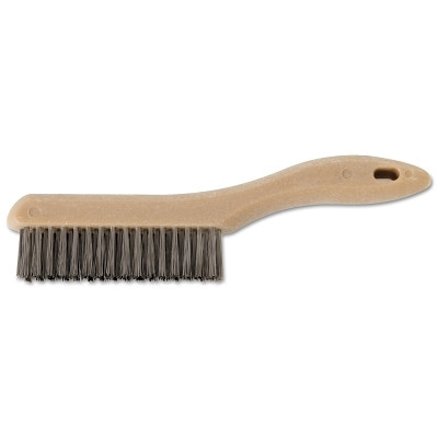 Advance Brush Shoe Handle Scratch Brushes, 10-1/4 in L, 4X16 Rows, SS Wire, Plastic Handle