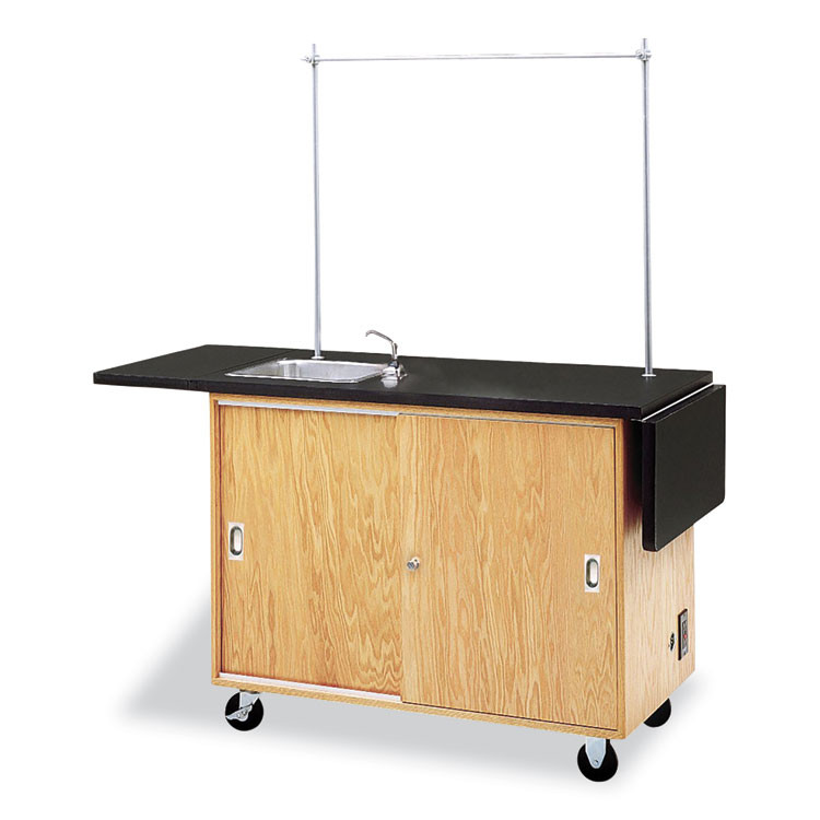 DIVERSIFIED WOODCRAFTS, INC. Spaces™ 4121K Mobile Laboratory Table, Rectangular, 48w x 24d x 36h, Black