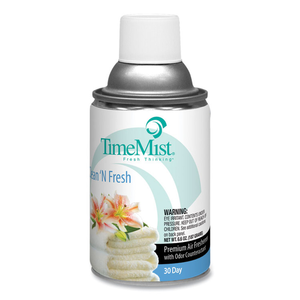 ZEP INC. TimeMist® 1042771 Premium Metered Air Freshener Refill, Clean N Fresh, 7.1 oz Aerosol Spray, 12/Carton