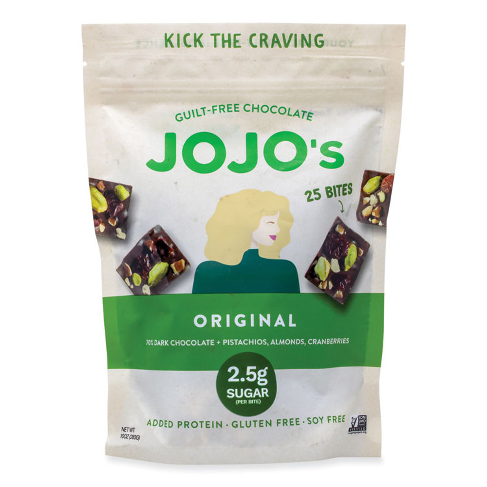 ENGLISH BAY JOJO's Chocolate 22002039 Original Dark Chocolate Bites, 10 oz Bag