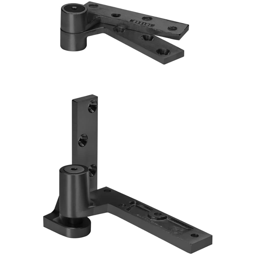 Norton Rixson 085437 Pivot Hinges; Finish/Coating: Oil Rubbed Bronze; Type: Offset Regular Jamb Attached Pivot; Hand: Left Hand; Leaf Height: 4-1/4; Length (Inch): 5-1/2; Load Capacity (Lb.): 450.000; Minimum Door Thickness (Inch): 1-3/4; Number of H