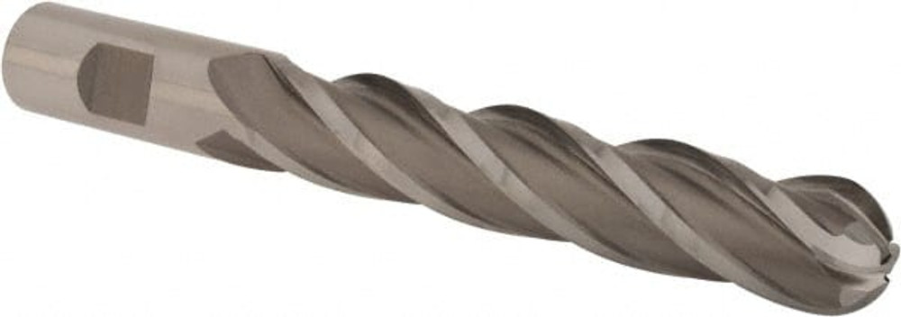 Hertel E299914033 Ball End Mill: 0.75" Dia, 4" LOC, 4 Flute, Cobalt