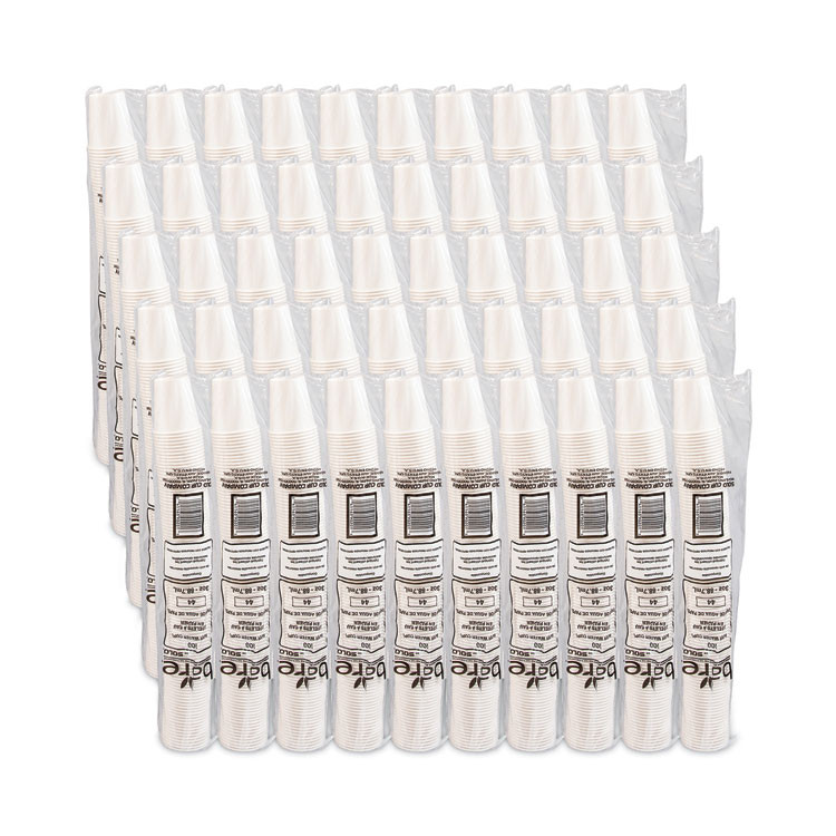 DART SOLO® 44 Paper Water Cups, 3 oz, White, 100/Pack