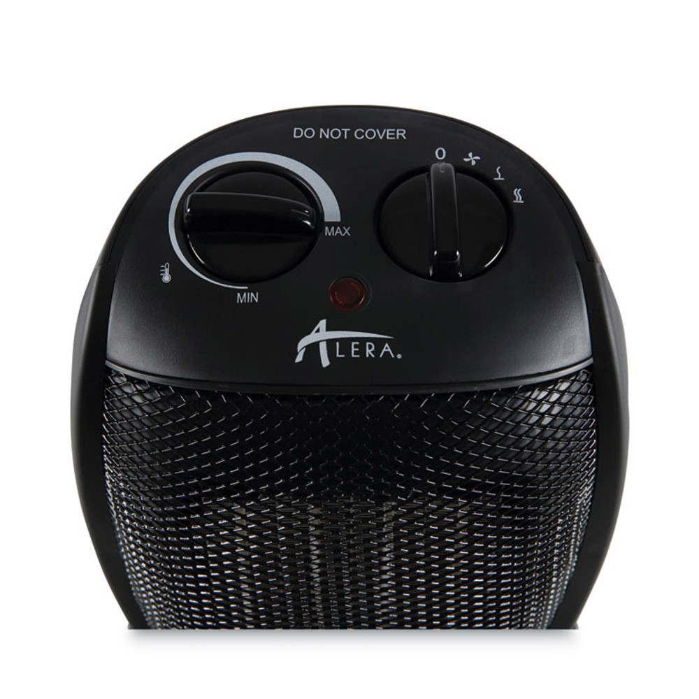 ALERA HECH09 Ceramic Heater, 1,500 W, 7.12 x 5.87 x 8.75, Black
