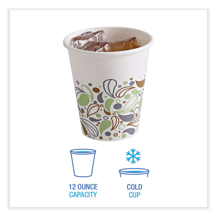 BOARDWALK DEER12CCUP Deerfield Printed Paper Cold Cups, 12 oz, 50/Sleeve, 20 Sleeves/Carton