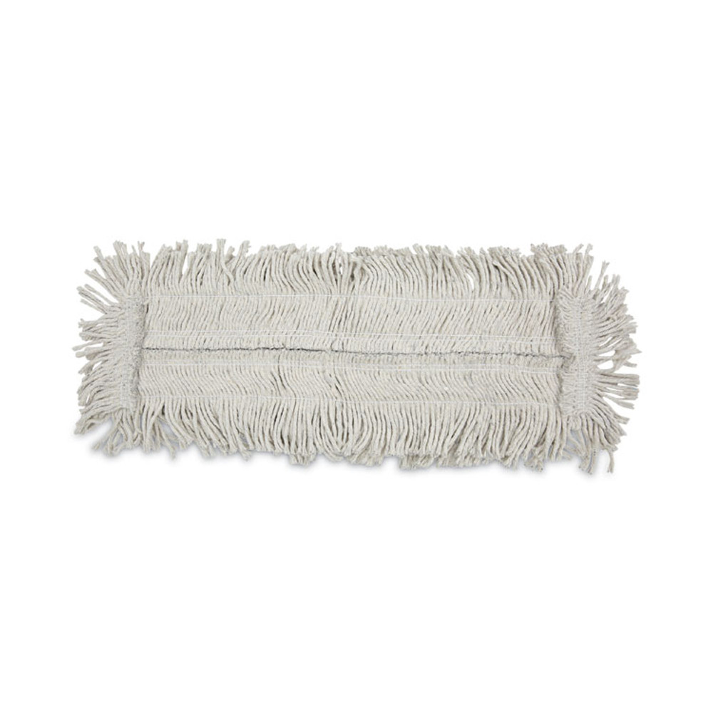 BOARDWALK 1624 Disposable Cut End Dust Mop Head, Cotton/Synthetic, 24w x 5d, White