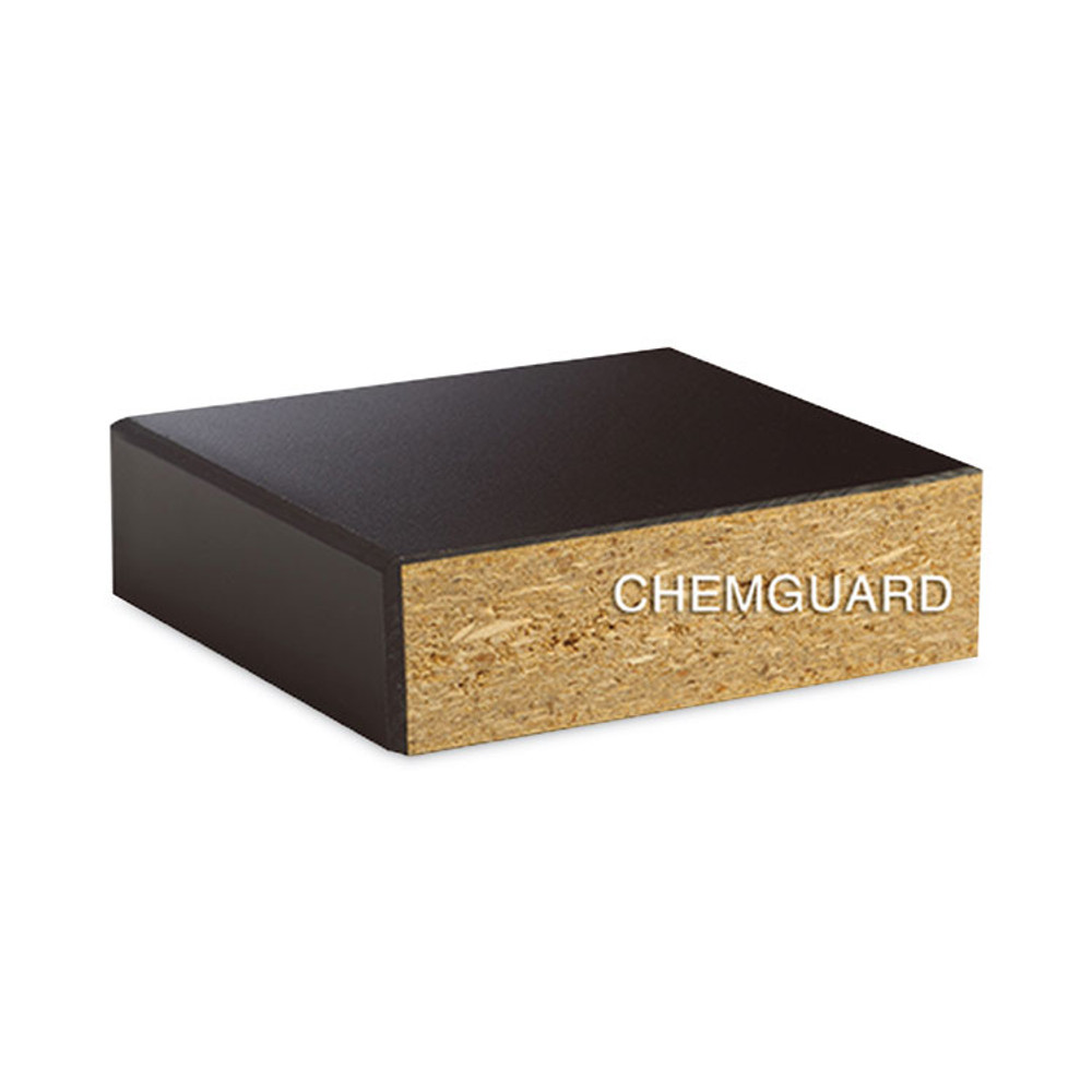 DIVERSIFIED WOODCRAFTS, INC. Spaces™ C7142BK30N Classroom Book Compartment Science Table, 60w x 30d x 30h, Black ChemGuard High Pressure Laminate (HPL) Top, Oak Base
