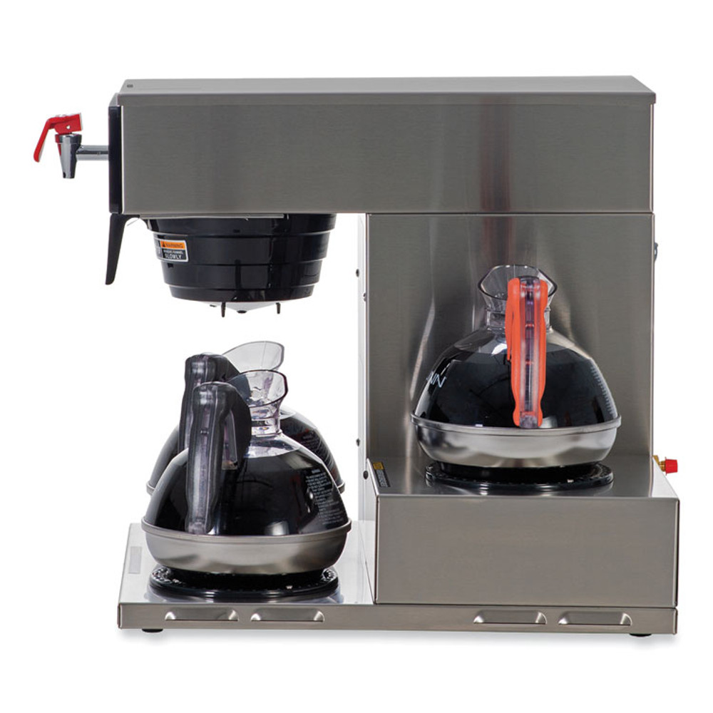 BUNN-O-MATIC 387000002 Axiom 15-3 12-Cup Low Profile Automatic Coffee Brewer, Gray/Stainless Steel