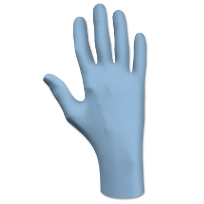 SHOWA® 7500 Series Nitrile Disposable Gloves, Rolled Cuff, Unlined, Large, Blue, 4 mil