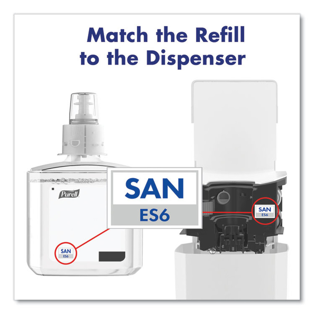 GO-JO INDUSTRIES PURELL® 642001 ES6 Touch Free Hand Sanitizer Dispenser, 1,200 mL, 5.25 x 8.56 x 12.13, White