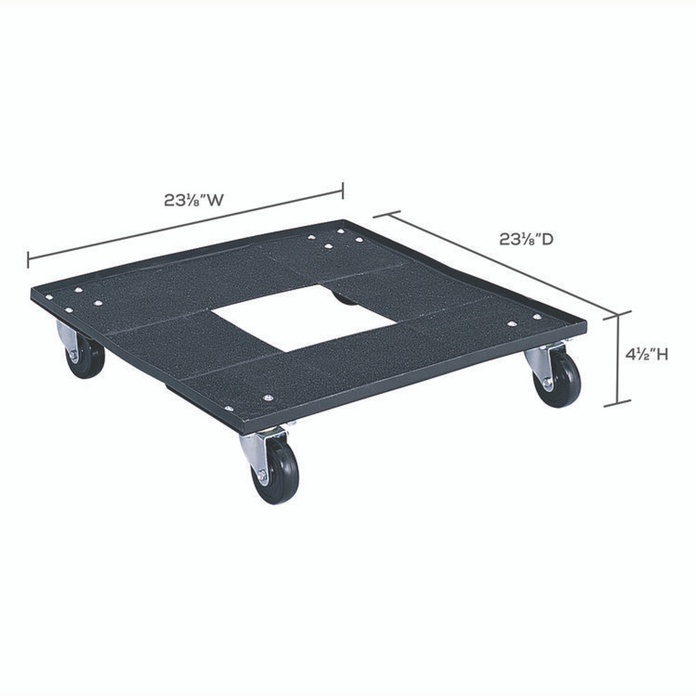 SAFCO PRODUCTS 4188 Stacking Chair Cart, Metal, 23.13" x 23.13" x 4.5", Black