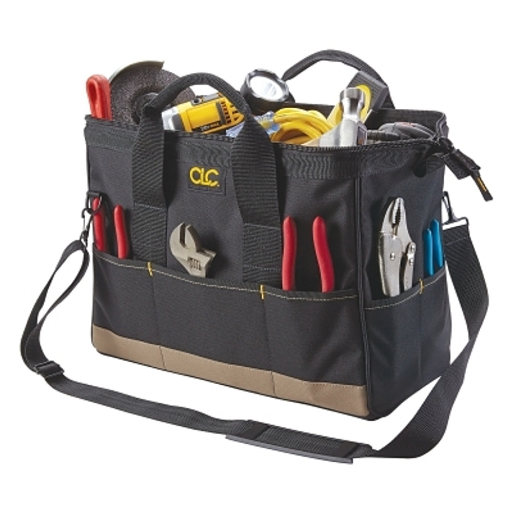 CLC Custom LeatherCraft BigMouth Tool Tote Bag, 22 Compartment, 8-1/2 W x 16 D x 10 H