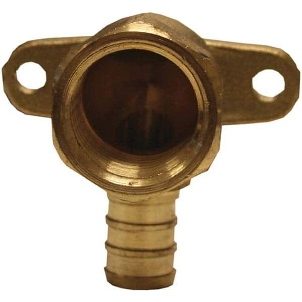 Jones Stephens C76081LF Brass Pipe Drop Ear 90 ° Elbow: 3/4 x 1/2" Fitting, PEX, Lead Free