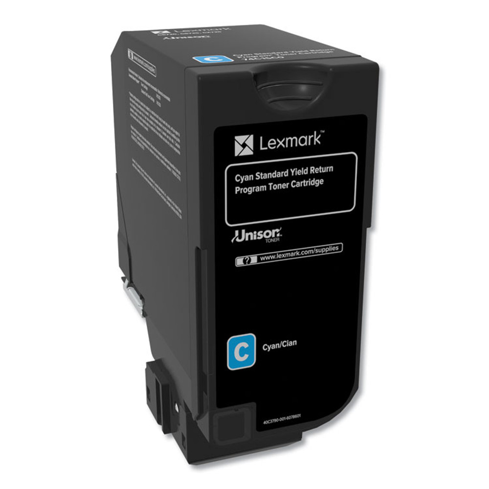 LEXMARK INT'L, INC. 74C1SC0 74C1SC0 Return Program Unison Toner, 7,000 Page-Yield, Cyan
