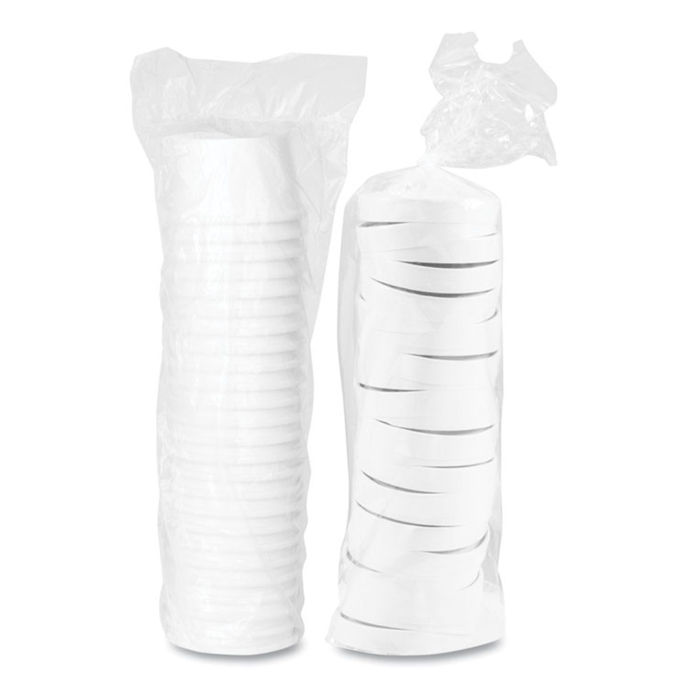 DART SOLO® KHSB8AWH Flexstyle Double Poly Food Combo Packs, 8 oz, White, Paper, 25/Pack, 10 Packs/Carton