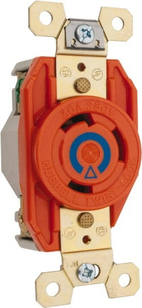 Hubbell Wiring Device-Kellems IG2620 Straight Blade Single Receptacle: NEMA 6-30R, 30 Amps, Isolated Ground