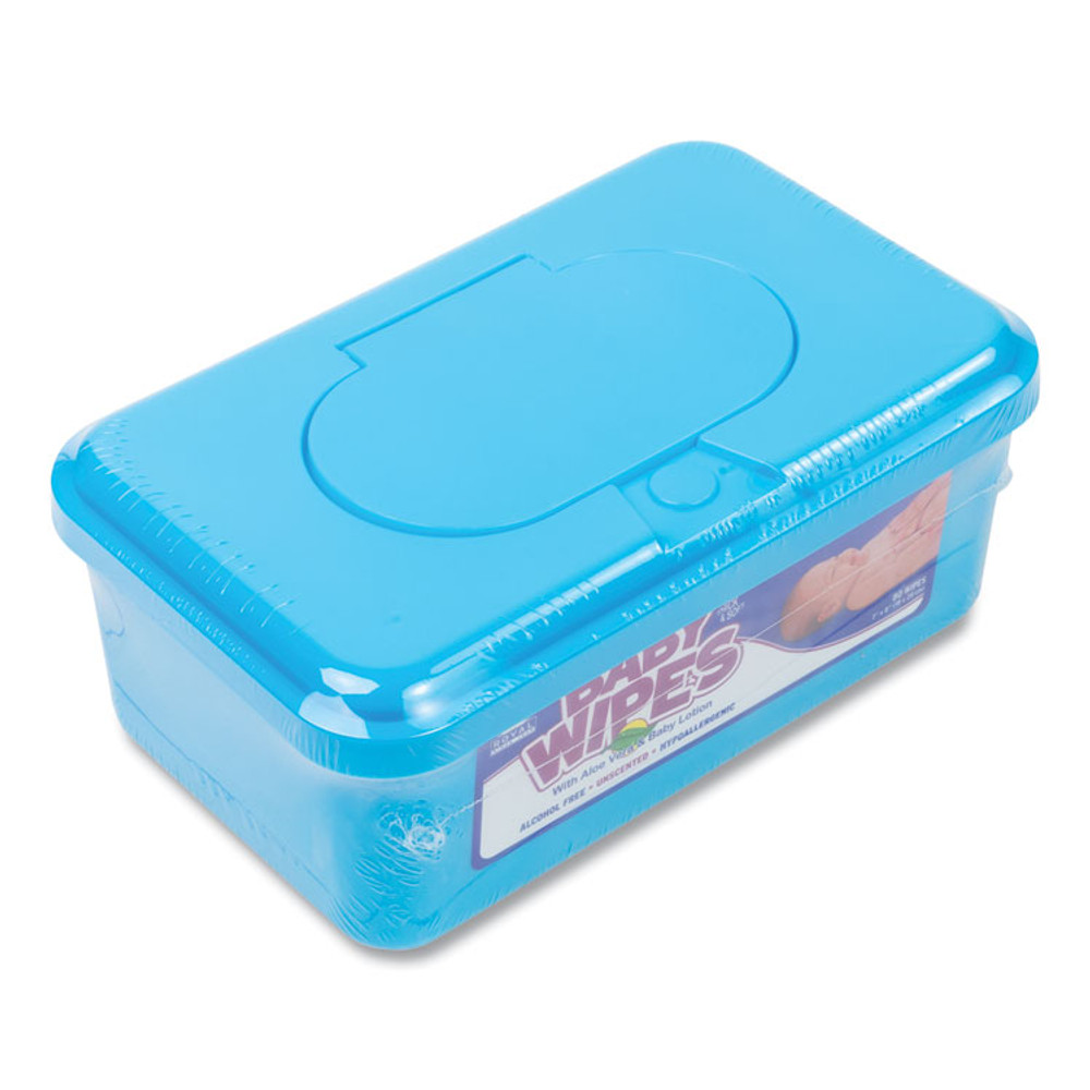 AMERCAREROYAL RPBWU-80 Baby Wipes Tub, Unscented, White, 80/Tub, 12 Tubs/Carton