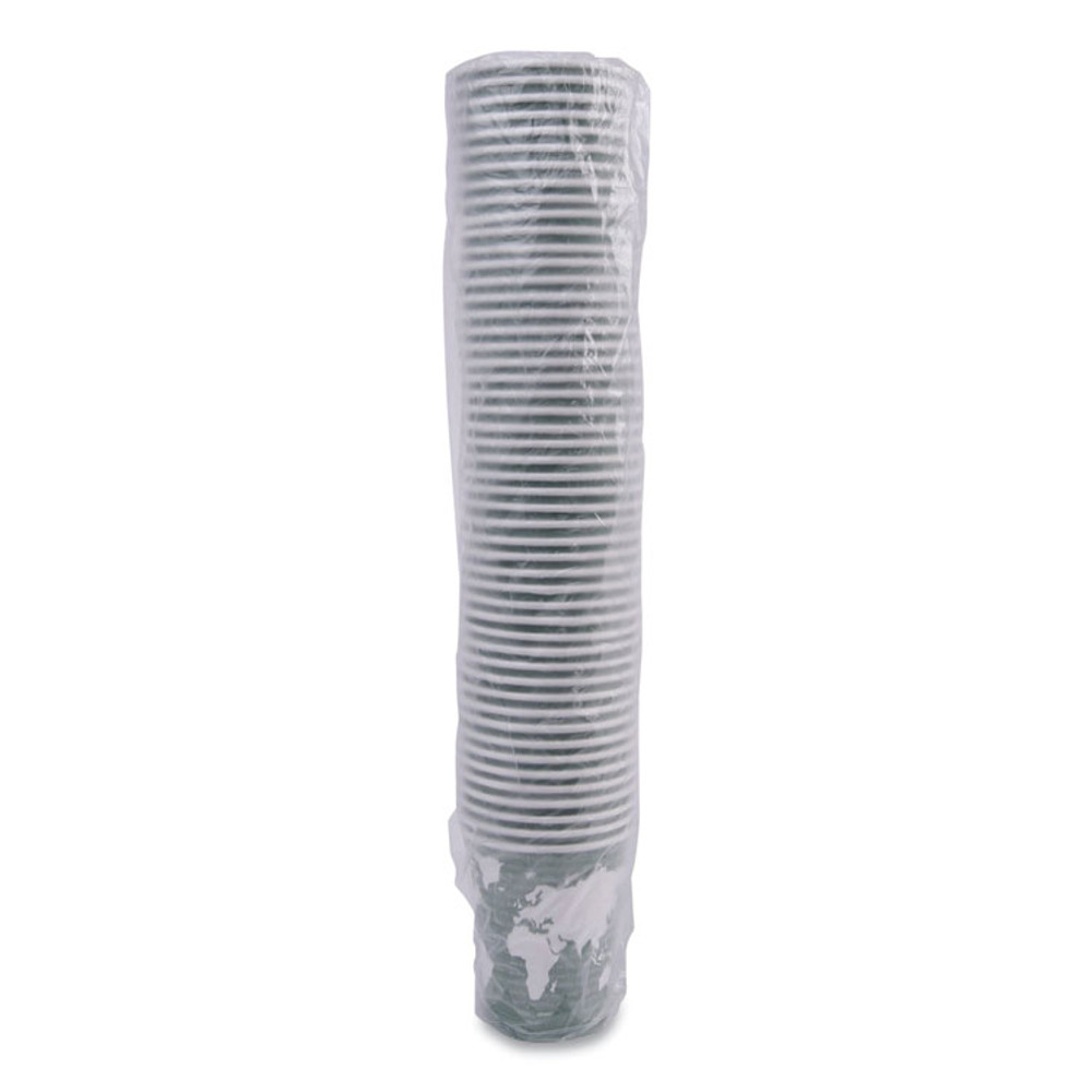 ECO-PRODUCTS,INC. EPBHC12WAPK World Art Renewable and Compostable Hot Cups, 12 oz, Paper, Gray, 50/Pack