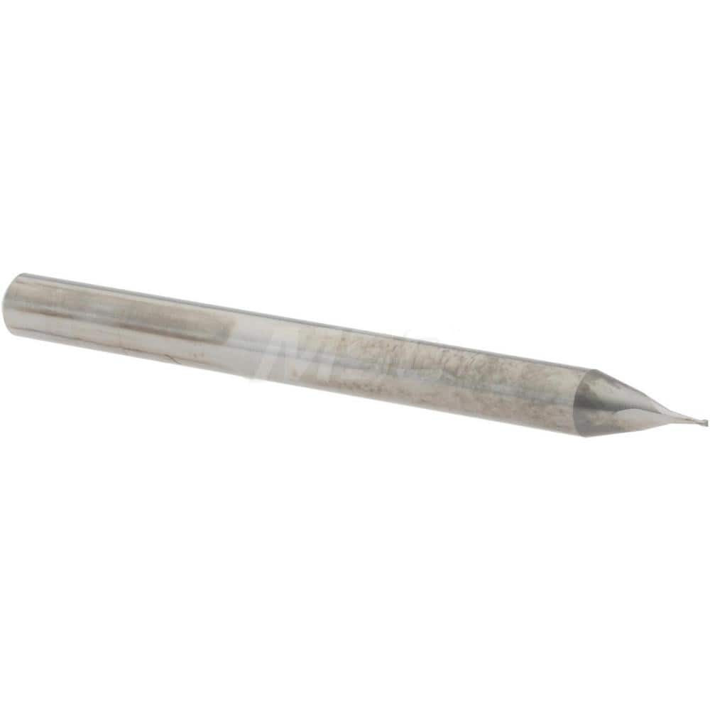 Accupro 14796993 Square End Mill: 0.014" Dia, 0.021" LOC, 2 Flutes, Solid Carbide