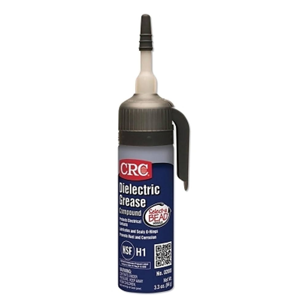 CRC® 02085 Dielectric Grease Compound, 6 oz Pressurized Tube w/Select-a-BEAD® Nozzle, 3.3 wt oz, NLGI Grade 2