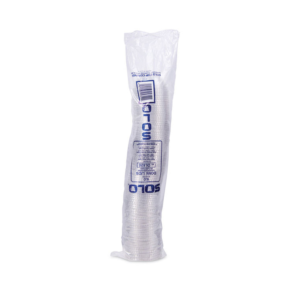 DART SOLO® DL620 Dome-Top Cold Cup Lids, Fits 2.5 oz to 9 oz Cold Cups, Plastic, Clear, 2,500/Carton