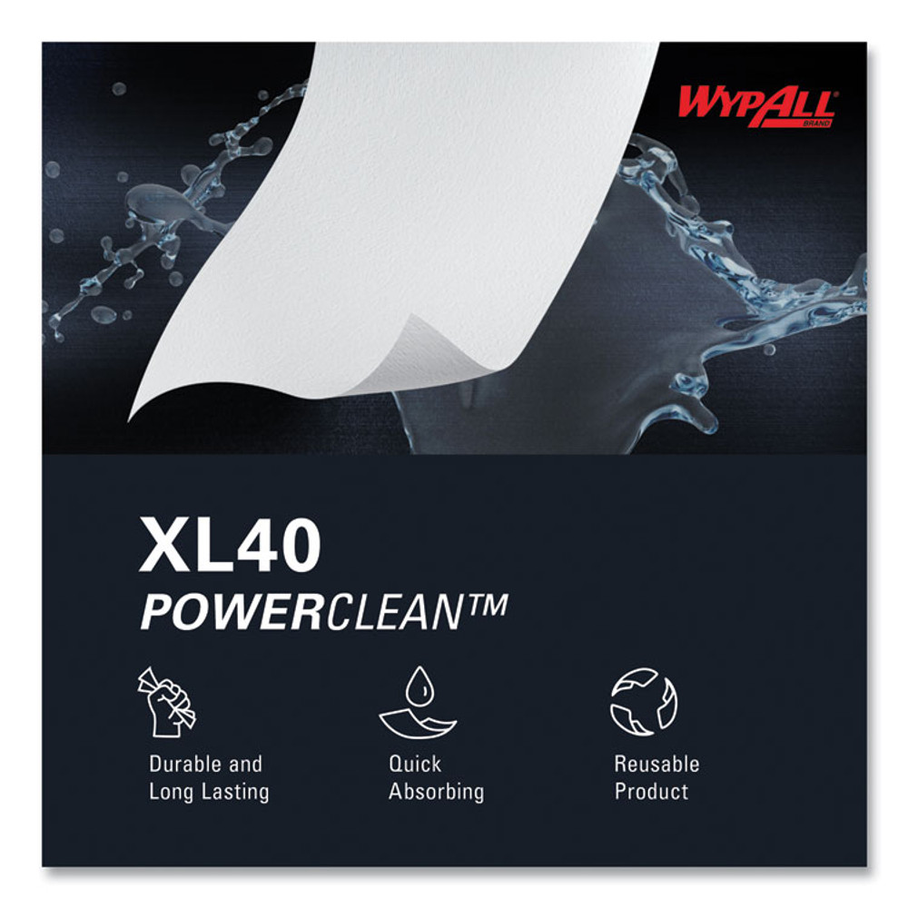 KIMBERLY-CLARK PROFESSIONAL WypAll® 05740 L40 Towels, POP-UP Box, 9.8 x 16.4, Blue, 100/Box, 9 Boxes/Carton