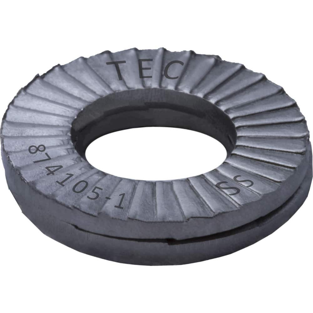 TEC Series TEC-M22LDSS-2 Wedge Lock Washer: 1.654" OD, 0.921" ID, Stainless Steel, 316L, Uncoated