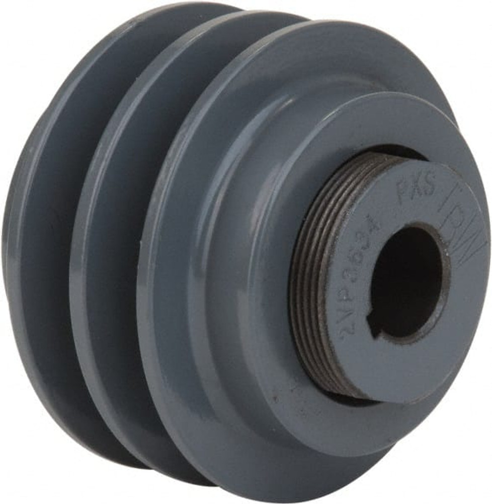 TB Wood's 2VP42118 1-1/8" Inside Diam x 3.95" Outside Diam, 2 Groove, Variable Pitched Type 2 Sheave