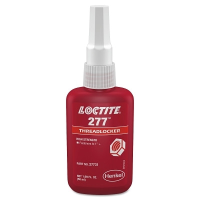 Henkel Corporation Loctite® 277™ High-Strength Threadlocker, 50 mL, 7/8 in dia or Smaller, Red