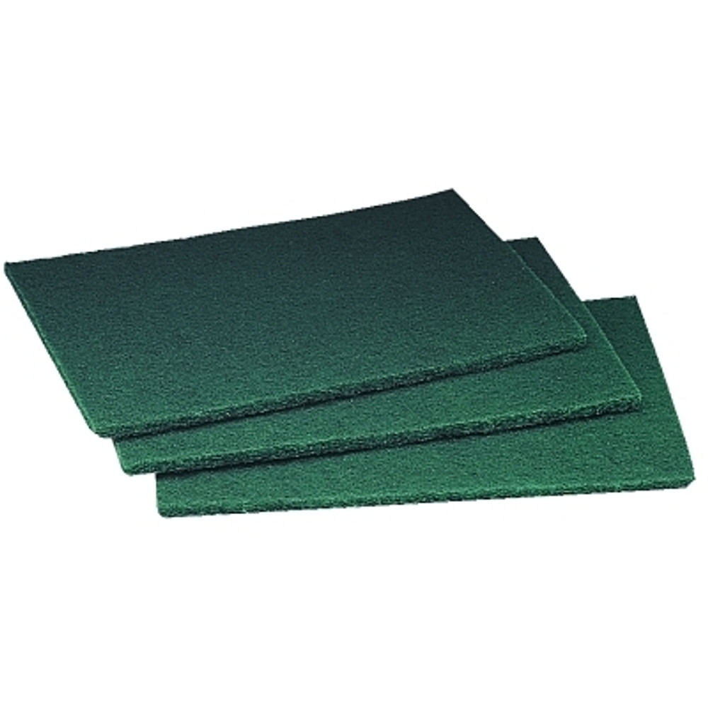 3M™ Scotch-Brite™ 7100053715 General Purpose Scouring Pad, 6 in W x 9 in L, Synthetic Fiber, Dark Green