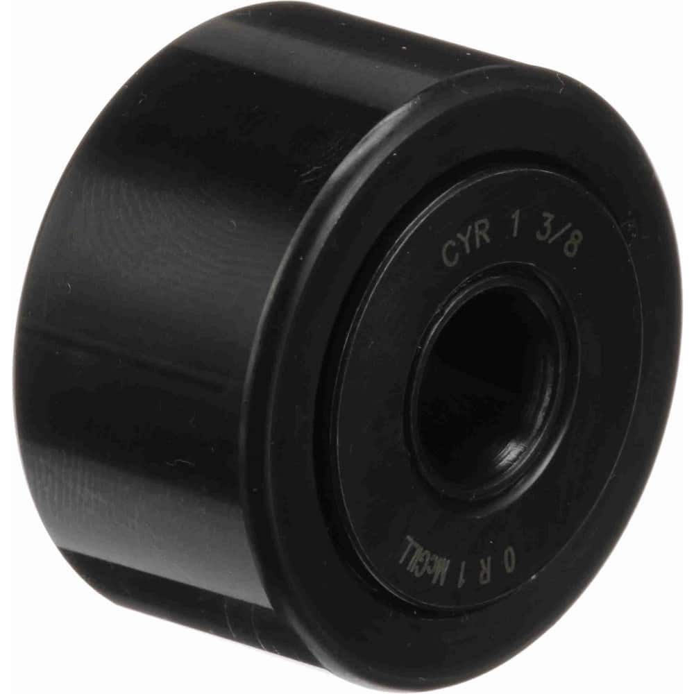 McGill 4130100000 Cam Yoke Roller: Crowned, 0.375" Bore Dia, 1-3/8" Roller Dia, 0.75" Roller Width, Needle Roller Bearing