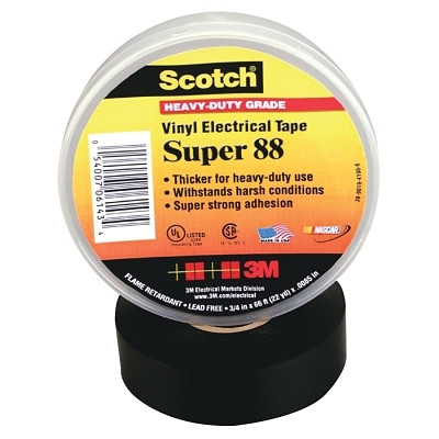 3M™ Scotch® Super 88 Vinyl Electrical Tape, 2 in x 36 yd, Black