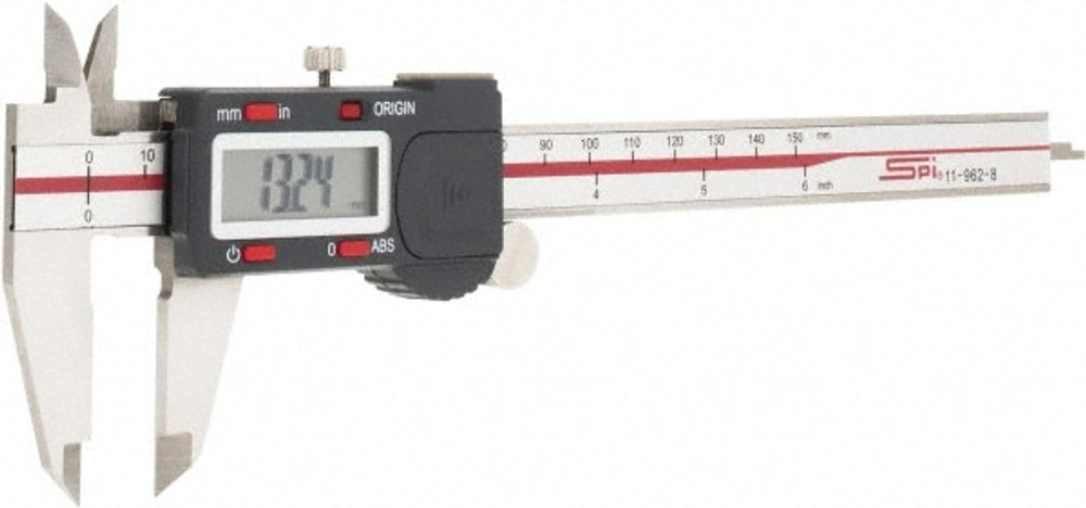 SPI 11-962-8 0 to 6" Range, 0.0005" Resolution, IP54 Electronic Caliper