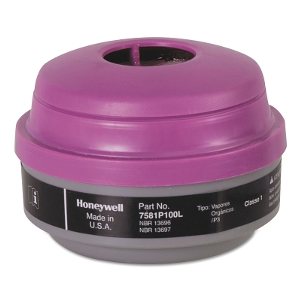 Honeywell Honeywell North® Combination Gas and Vapor Cartridges, Organic Vapor, P100, Black, Magenta