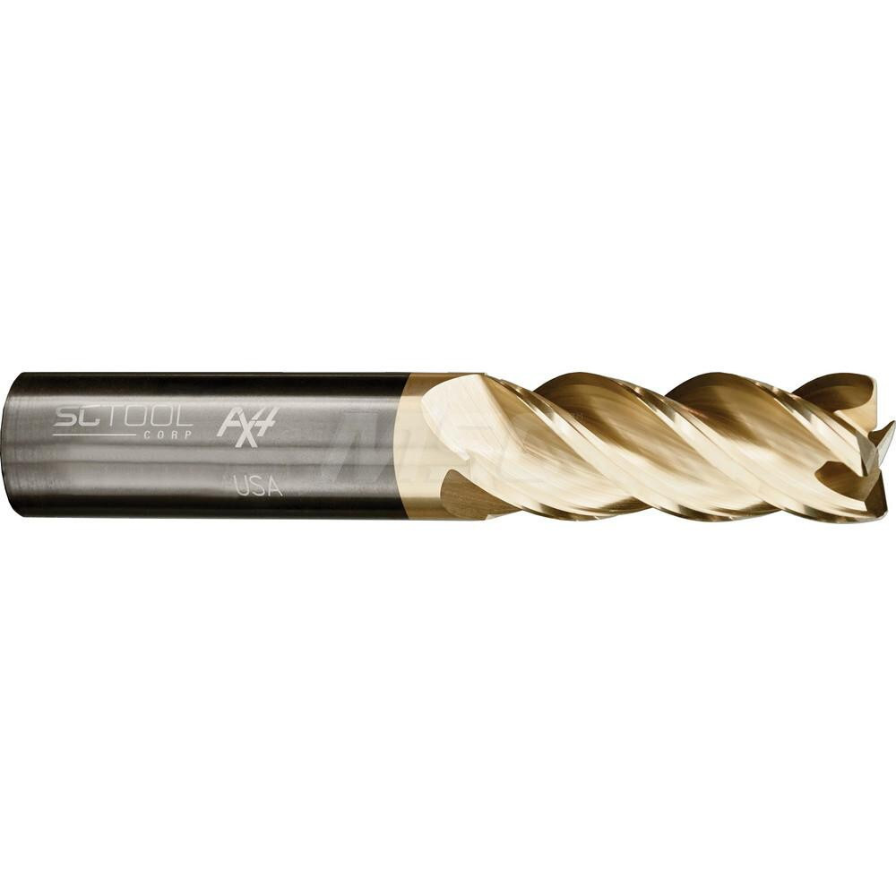 SC Tool 10800 Corner Radius End Mill: 5/8" Dia, 1-3/4" LOC, 0.12" Radius, 4 Flutes, Solid Carbide