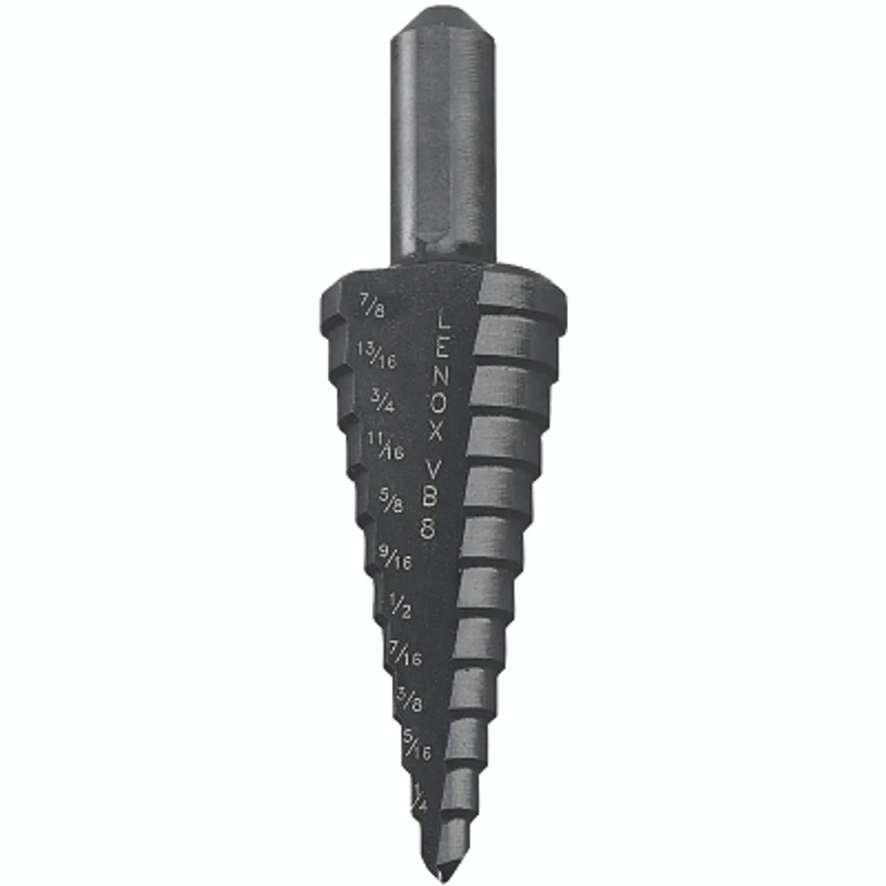 Stanley® Products Lenox® 30908VB8 Vari-Bit® Step Drill Bit, #8, 3/16 in to 7/8 in Cutting Diameter, 12 Steps