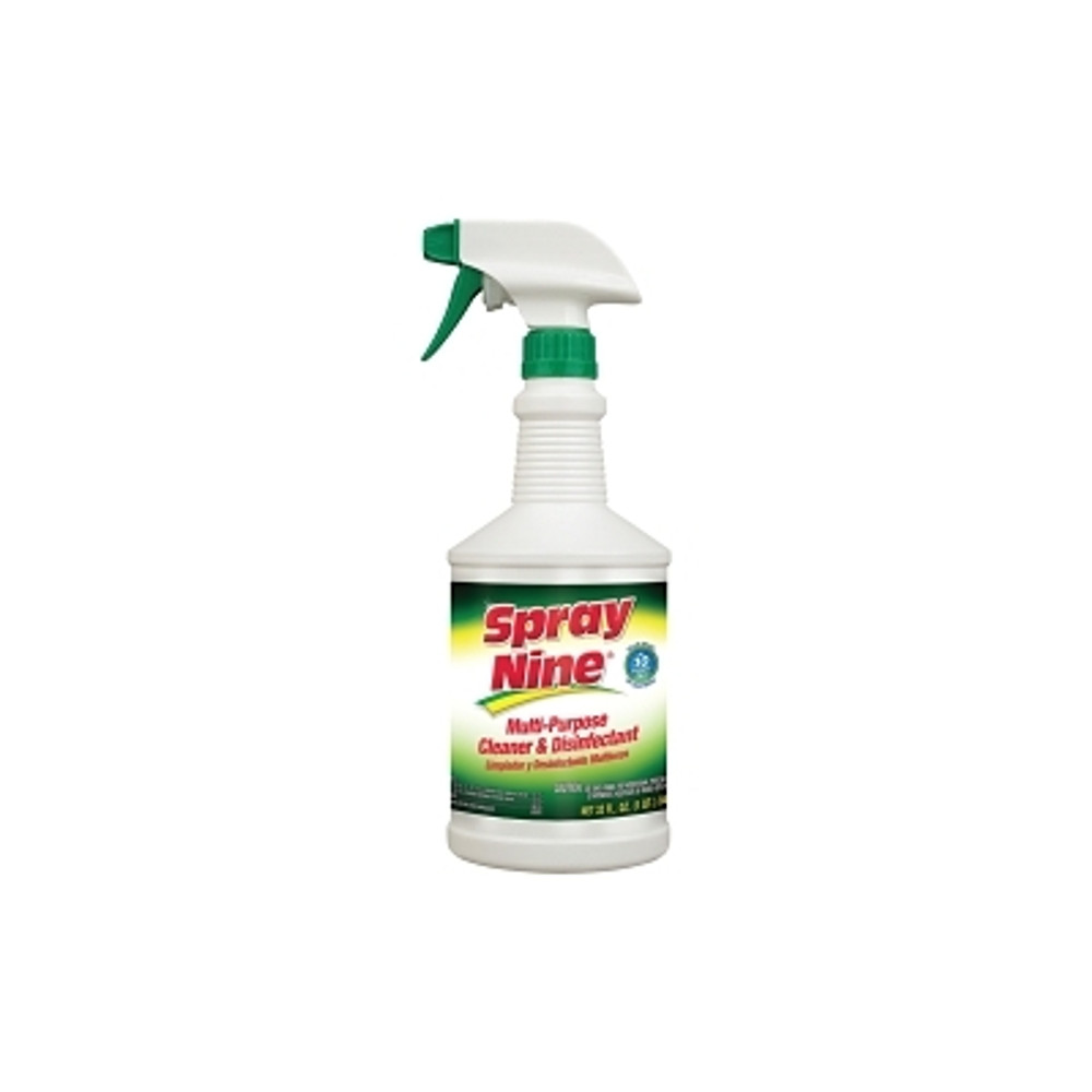 ITW Pro Brands Spray Nine® 26832 Heavy-Duty Cleaner+Degreaser+Disenfectant, 32 oz Round Spray Bottle, Citrus