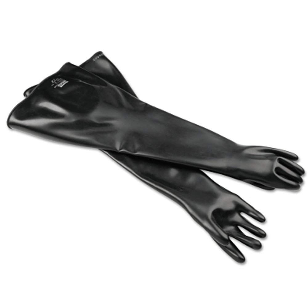 Honeywell Honeywell North® Neoprene Glovebox Gauntlet Gloves, Black, Smooth, 10 1/2