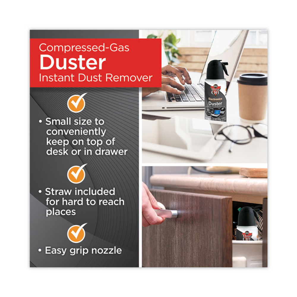 FALCON SAFETY Dust-Off® DPSJC Disposable Compressed Air Duster, 3.5 oz Can