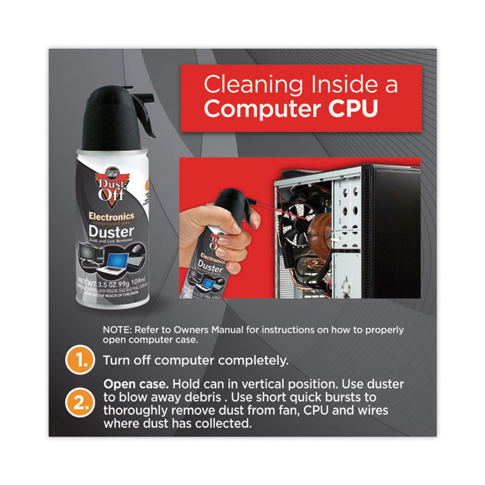 FALCON SAFETY Dust-Off® DPSJC Disposable Compressed Air Duster, 3.5 oz Can