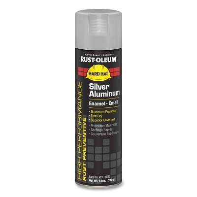 Rust-Oleum® Industrial Rust-Oleum® High Performance V2100 System Enamel Aerosol, 15 oz Can, Silver Aluminum, Metallic