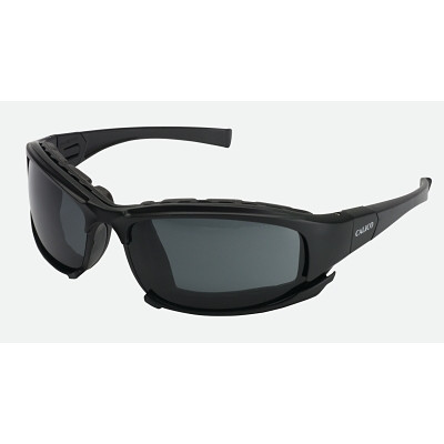 Ansell KleenGuard™ Calico™ Safety Glasses, Smoke Lens, Polycarb Anti-Scratch Anti-Fog, Black Frame