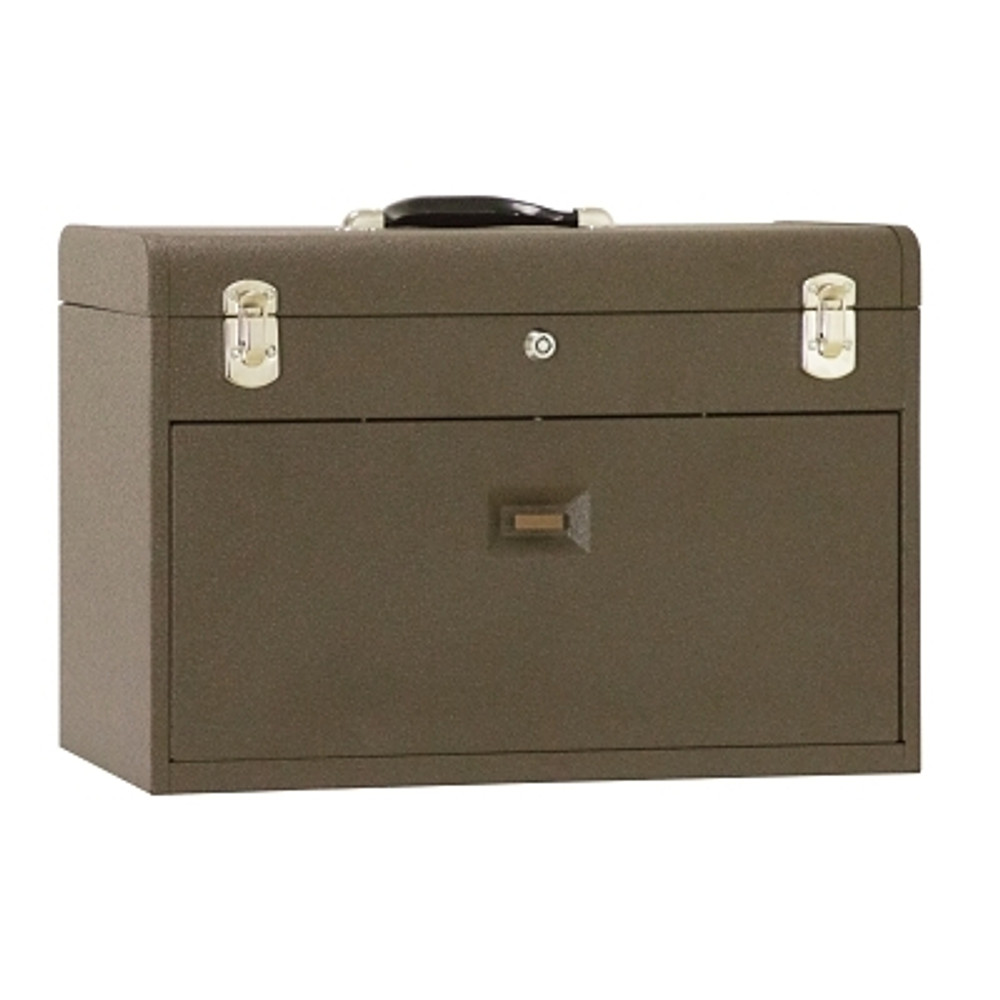 Kennedy 520B Machinists' Chest, 20-1/8 in x 8-1/2 in x 13-5/8 in, 1694 cu in, Brown Wrinkle
