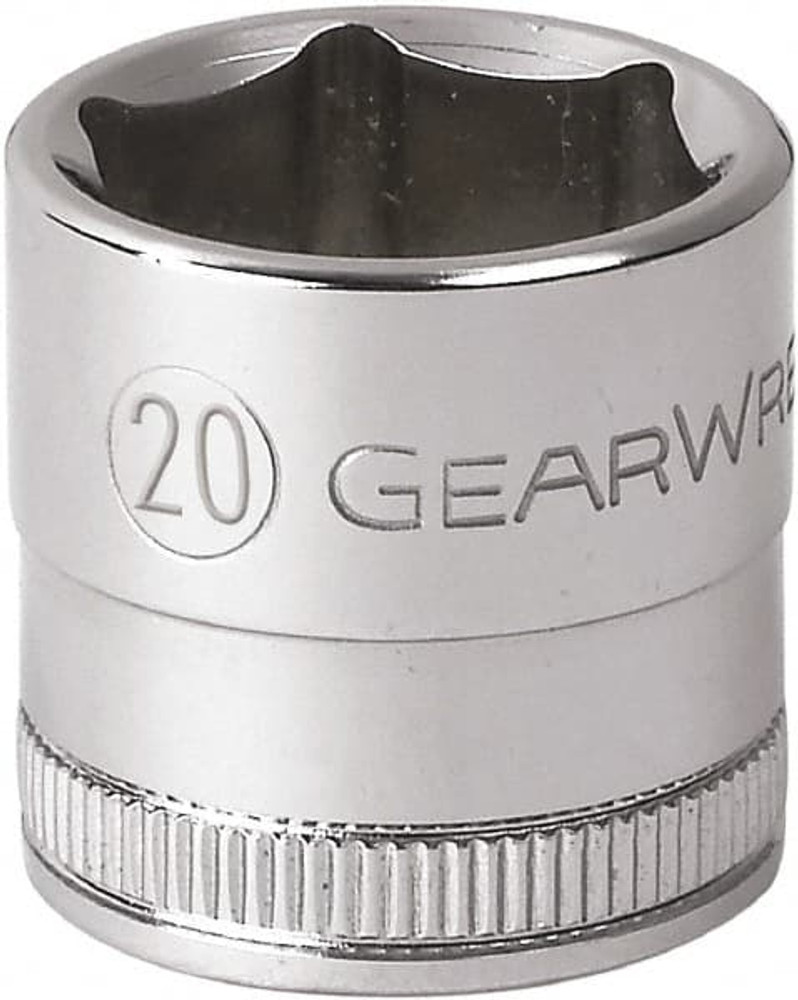 GEARWRENCH 80330 Hand Socket: 3/8" Drive, 20 mm Socket, 6-Point