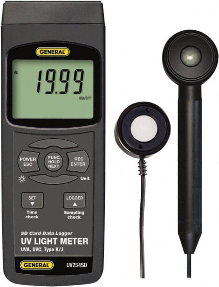 General UV254SD 9 Volt Battery, LCD Display, Light Meter