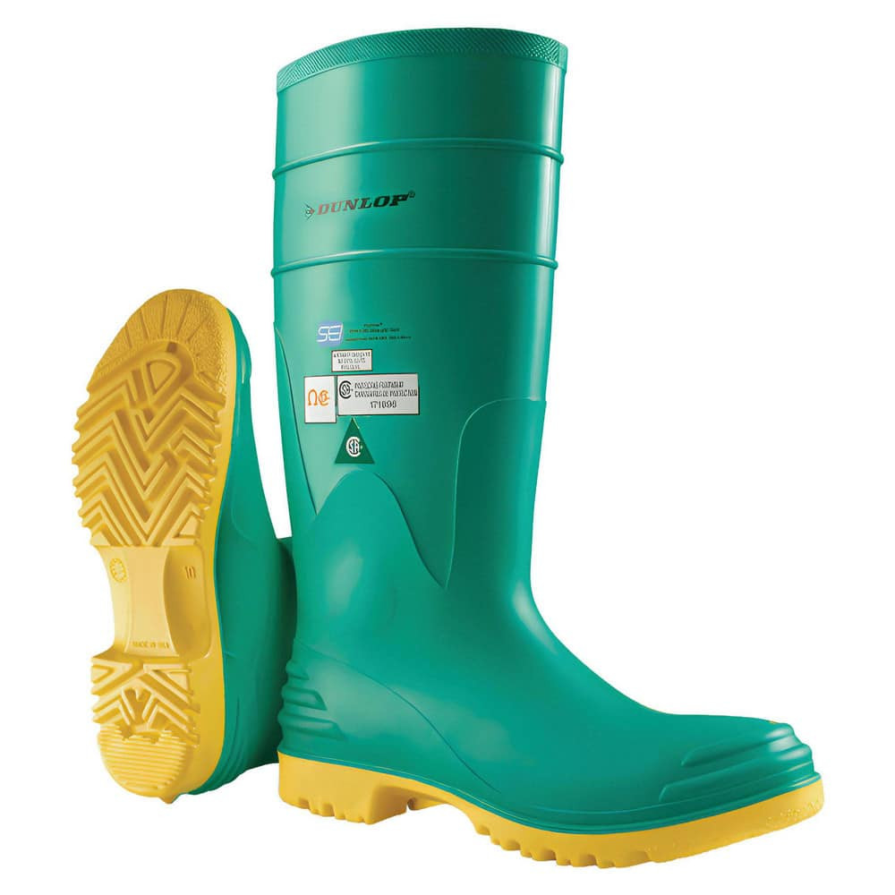 Dunlop Protective Footwear 87012.6 Work Boot: Size 6, 16" High, Polyvinylchloride, Steel Toe
